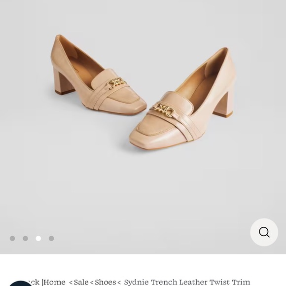 LK Bennett Cream Chain Detail Loafers - Picture 2 of 7